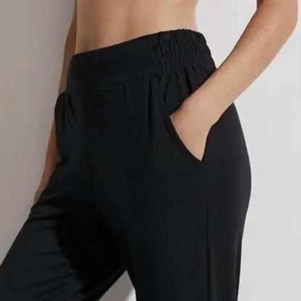 Varley Black Siena‎ Fluid Stretch Jersey Pants Jogger Tapered Size Small - Picture 2 of 13